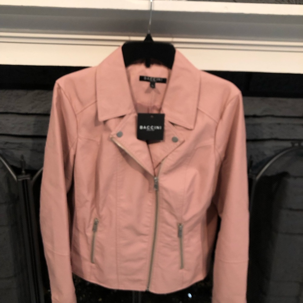 Baccini Lined Leather-like Jacket